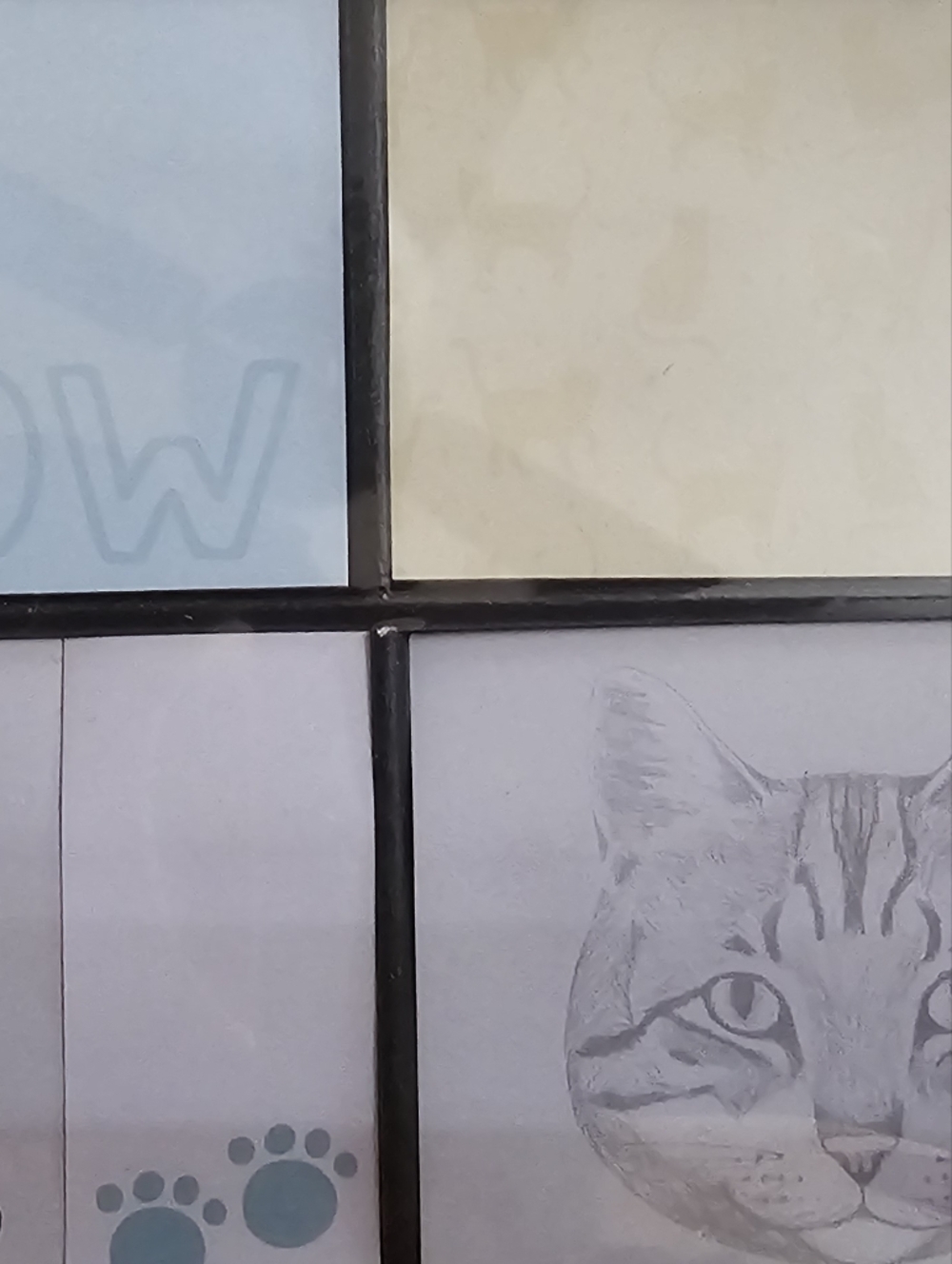 Cat-Themed Sticky Note Set - Pastel Blue, Cream, White - Picture 3 of 4